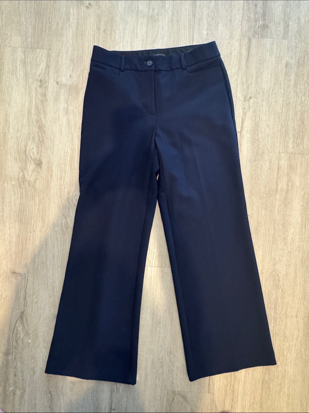 LOFT Navy High Rise Wide Leg Dress Pants